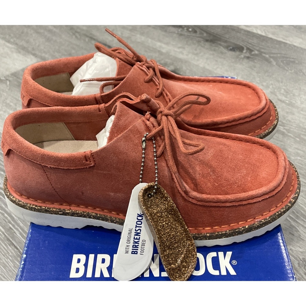 New Birkenstock Delano Coral Suede Sneaker EU 38N US L7 M5 - Picture 4 of 6